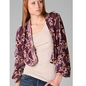 Winter Kate Jade Velvet Kimono Jacket Size Medium 41609